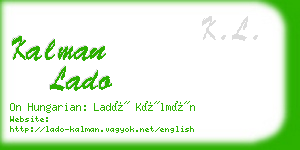 kalman lado business card